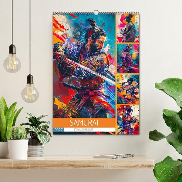 Produktbild: Samurai - Stahl Ehre Mut (Wandkalender 2027 DIN A2 hoch), CALVENDO Monatskalender