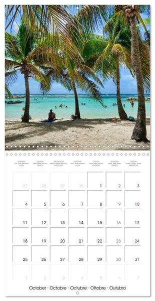 Produktbild: Guadeloupe - Une &icirc;le color&eacute;e des Cara&iuml;bes (Calendrier mural carr&eacute; 2027 30x30 cm) Calendrier double avec une page pour vos prises de notes