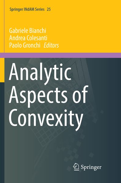 Produktbild: Analytic Aspects of Convexity