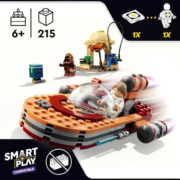 Produktbild: LEGO Star Wars 75420 SMART Play: Lukes Landspeeder, Spielzeug ab 6 Jahre