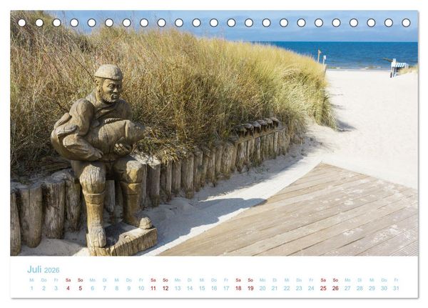 Produktbild: Unterwegs auf Usedom (Tischkalender 2026 DIN A5 quer), CALVENDO Monatskalender