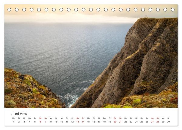 Produktbild: Hurtigruten - Bezaubernde Sch&ouml;nheit der norwegischen K&uuml;ste (Tischkalender 2026 DIN A5 quer), CALVENDO Monatskalender