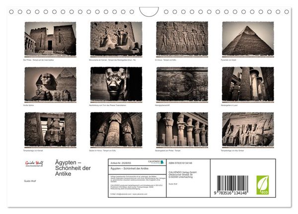 Produktbild: &Auml;gypten &ndash; Sch&ouml;nheit der Antike (Wandkalender 2026 DIN A4 quer), CALVENDO Monatskalender