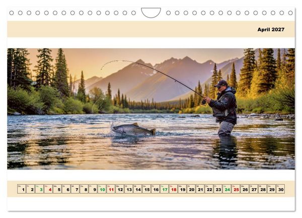 Produktbild: Alaska - Angeln auf Lachs - Panorama (Wandkalender 2027 DIN A4 quer), CALVENDO Monatskalender