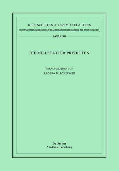 Produktbild: Die Millst&auml;tter Predigten