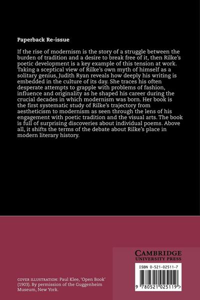 Produktbild: Rilke, Modernism and Poetic Tradition