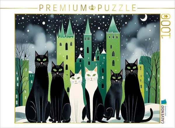 Produktbild: CALVENDO Puzzle Katzenweihnacht | 1000 Teile Lege-Gr&ouml;&szlig;e 64x48cm Foto-Puzzle f&uuml;r gl&uuml;ckliche Stunden
