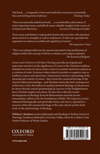 Produktbild: Canon and Criterion in Christian Theology