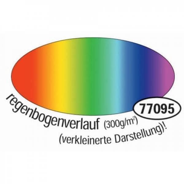 Folia Regenbogenfotokarton 300g/m², 50x70cm, 10 Bogen, sortiert