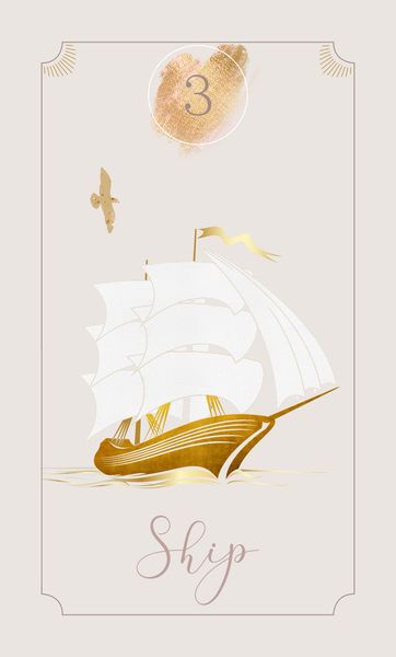 Azra’s Golden Lenormand: 36 Golden Lenormand cards in modern, enchanting design