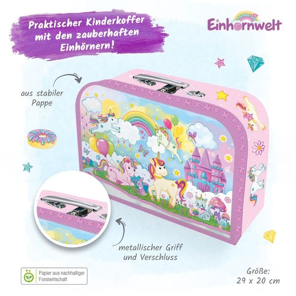 Produktbild: Tr&ouml;tsch Kinderkoffer gro&szlig; Einhornwelt