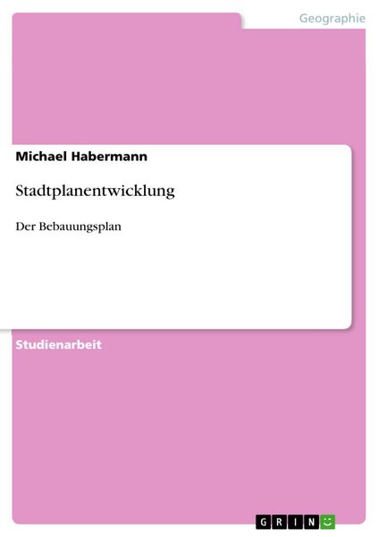 Produktbild: Stadtplanentwicklung