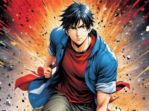 Produktbild: CALVENDO Puzzle Manga Superheld Daichi Rindou - Der Fels in der Brandung | 1000 Teile Lege-Gr&ouml;&szlig;e 64x48cm Foto-Puzzle f&uuml;r gl&uuml;ckliche Stunden