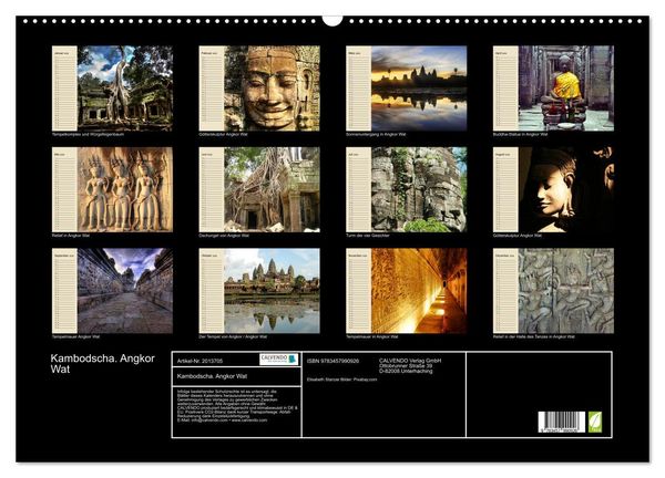 Produktbild: Kambodscha. Angkor Wat (Wandkalender 2026 DIN A2 quer), CALVENDO Monatskalender