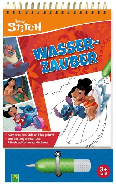 Disney Stitch Wasserzauber: Einfach mit Wasser malen!, Gebundene Ausgabe von Schwager & Steinlein Verlag, Schwager & Steinlein, 978-3-8499-4986-0