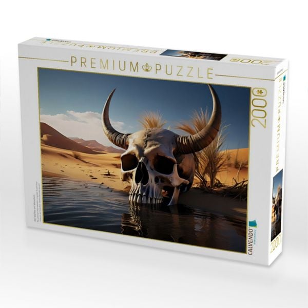Produktbild: CALVENDO Puzzle Der W&auml;chter am Wasserloch | 2000 Teile Lege-Gr&ouml;&szlig;e 90x67cm Foto-Puzzle f&uuml;r gl&uuml;ckliche Stunden