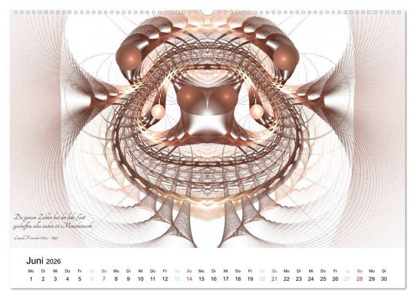 Produktbild: Mathematik - Grafiken und Zitate 2026 (Wandkalender 2026 DIN A2 quer), CALVENDO Monatskalender