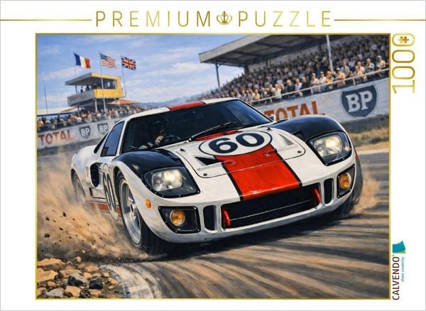 CALVENDO Puzzle Ford GT40 in Le Mans 1966 | 1000 Teile Lege-Größe 64x48cm Foto-Puzzle für glückliche Stunden