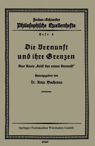 Produktbild: Die Vernunft und ihre Grenzen