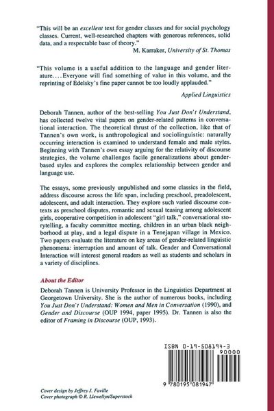Produktbild: Gender and Conversational Interaction