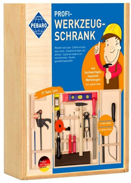 PEBARO 412 - Profi-Werkzeugschrank, 21 Teile, (60x37cm ausgeklappt)