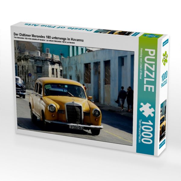 Produktbild: CALVENDO Puzzle Der Oldtimer Mercedes 180 unterwegs in Havanna | 1000 Teile Lege-Gr&ouml;&szlig;e 64x48cm Foto-Puzzle f&uuml;r gl&uuml;ckliche Stunden
