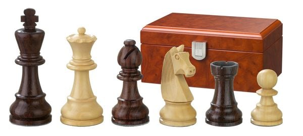 Produktbild: Schachfiguren Barbarossa, K&ouml;nigsh&ouml;he 65 mm, gewichtet, in Holzbox