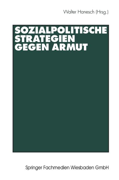 Sozialpolitische Strategien gegen Armut, Taschenbuch von , VS Verlag für Sozialwissenschaften, 9783531126517