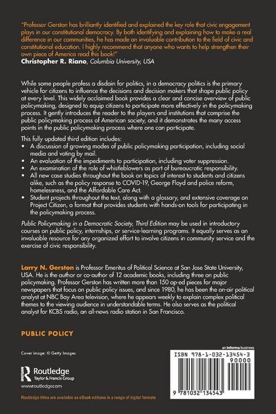 Produktbild: Public Policymaking in a Democratic Society