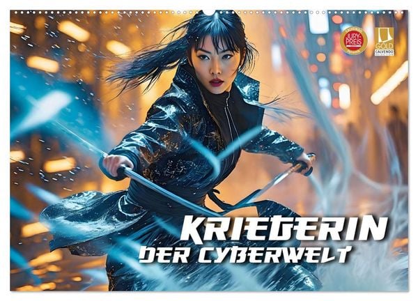 Produktbild: Kriegerin der Cyberwelt (Wandkalender 2026 DIN A2 quer), CALVENDO Monatskalender