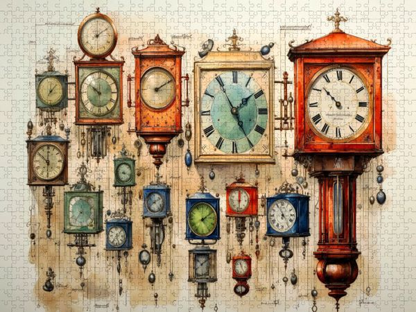 Produktbild: CALVENDO Puzzle Uhren | 1000 Teile Lege-Gr&ouml;&szlig;e 64x48cm Foto-Puzzle f&uuml;r gl&uuml;ckliche Stunden