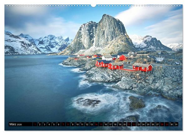 Produktbild: Lofoten Inselzauber (hochwertiger Premium Wandkalender 2026 DIN A2 quer), Kunstdruck in Hochglanz