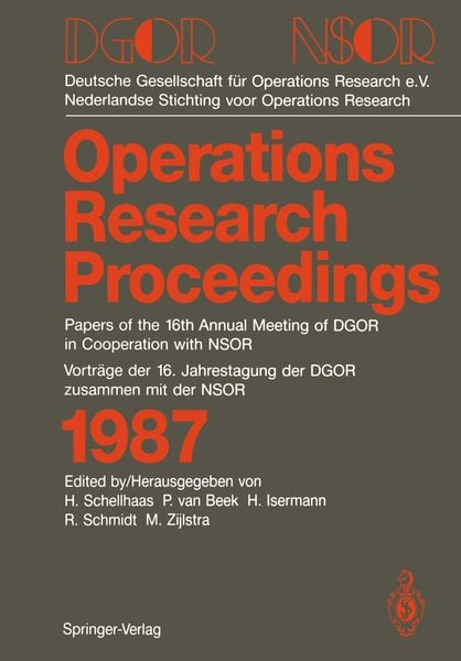 Dgor/nsor, Taschenbuch von , Springer Berlin, 9783540193654