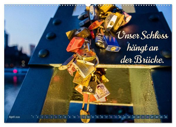 Produktbild: Liebesschl&ouml;sser, Ich liebe Dich (Wandkalender 2026 DIN A2 quer), CALVENDO Monatskalender
