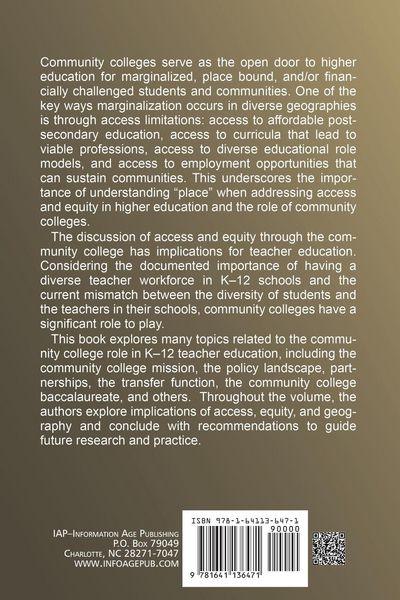 Produktbild: Community College Teacher Preparation for Diverse Geographies