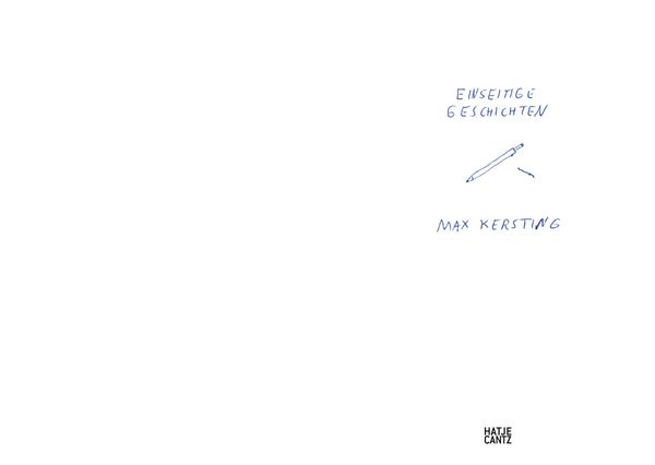 Produktbild: Max Kersting. Einseitige Geschichten
