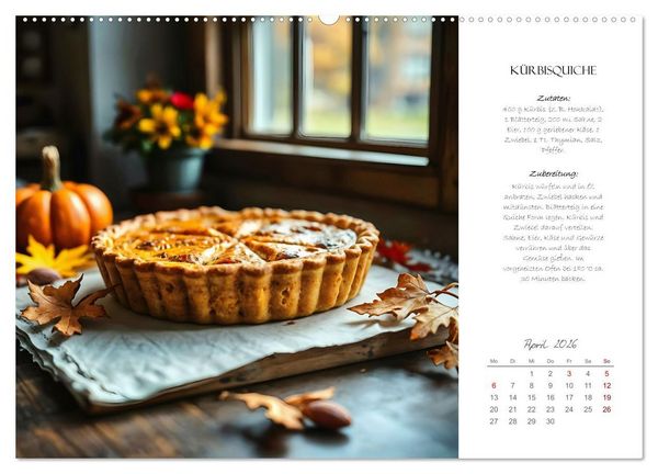 Produktbild: K&uuml;rbiszeit - Ein Jahr voller Rezepte und Inspirationen (Wandkalender 2026 DIN A2 quer), CALVENDO Monatskalender