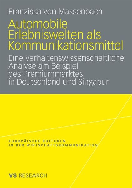 Automobile Erlebniswelten als Kommunikationsmittel, Taschenbuch von Franziska Massenbach, VS Verlag für Sozialwissenschaften, 9783531167923