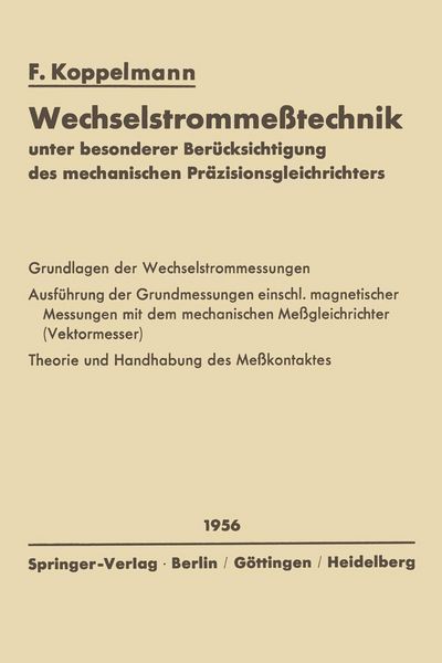 Produktbild: Wechselstromme&szlig;technik