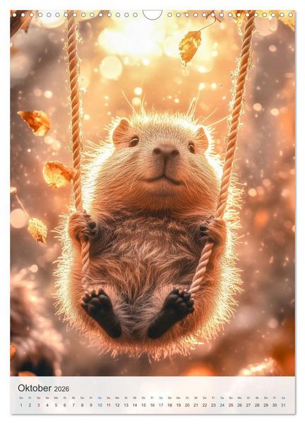 Produktbild: Capybara und Gem&uuml;tlichkeit (Wandkalender 2026 DIN A3 hoch), CALVENDO Monatskalender