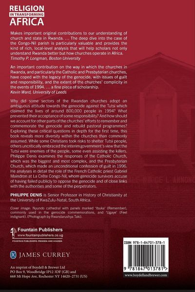 Produktbild: The Genocide against the Tutsi, and the Rwandan Churches