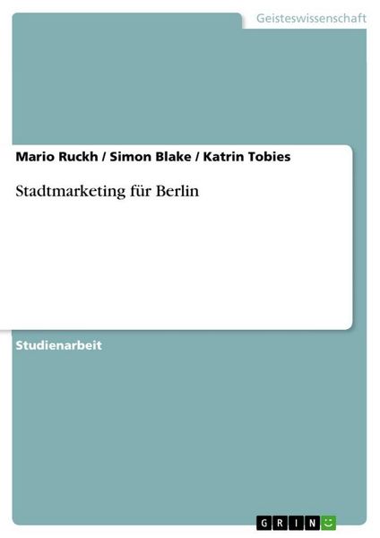 Produktbild: Stadtmarketing f&uuml;r Berlin