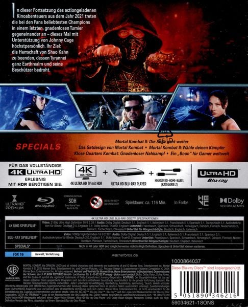 Produktbild: Mortal Kombat II - Steelbook (4K-UHD+Blu-ray)