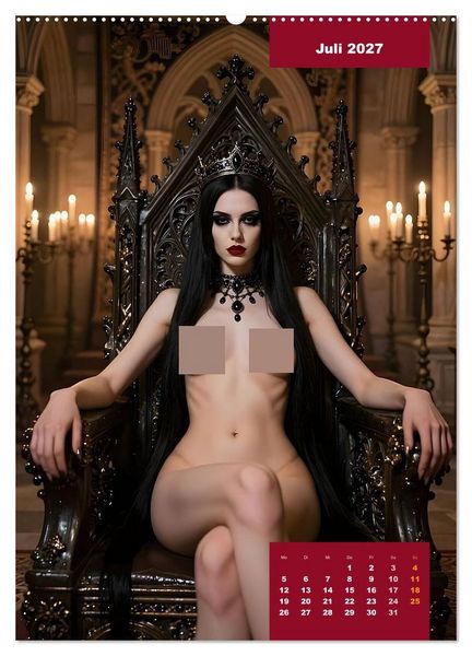 Produktbild: Gothic Engel (Wandkalender 2027 DIN A2 hoch), CALVENDO Monatskalender