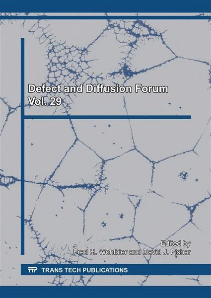 Produktbild: Defect and Diffusion Forum Vol. 29