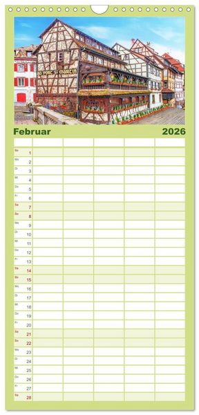 Produktbild: Familienplaner 2026 - Stra&szlig;burg - Els&auml;ssische Metropole mit 5 Spalten (Wandkalender, 21 x 45 cm) CALVENDO