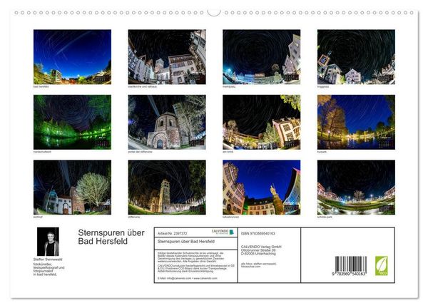 Produktbild: Sternspuren &uuml;ber Bad Hersfeld (hochwertiger Premium Wandkalender 2027 DIN A2 quer), Kunstdruck in Hochglanz