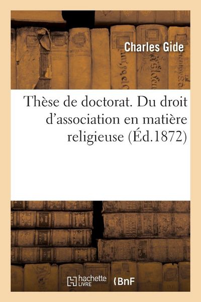 Produktbild: Th&egrave;se de doctorat. Du droit d'association en mati&egrave;re religieuse
