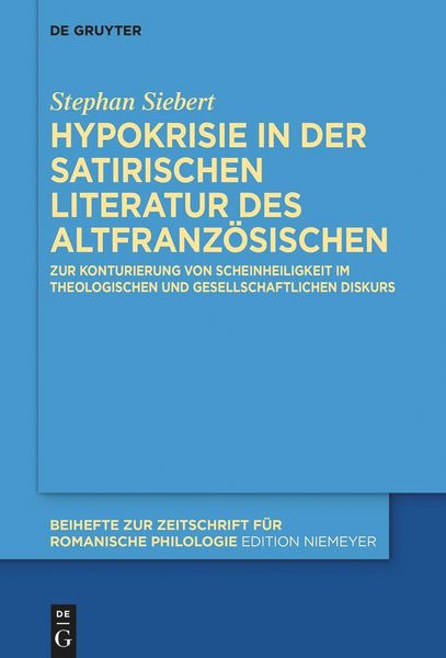 Produktbild: Hypokrisie in der satirischen Literatur des Altfranz&ouml;sischen