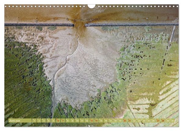 Produktbild: neunziggrad I photoart: das wattenmeer von oben (Wandkalender 2026 DIN A3 quer), CALVENDO Monatskalender